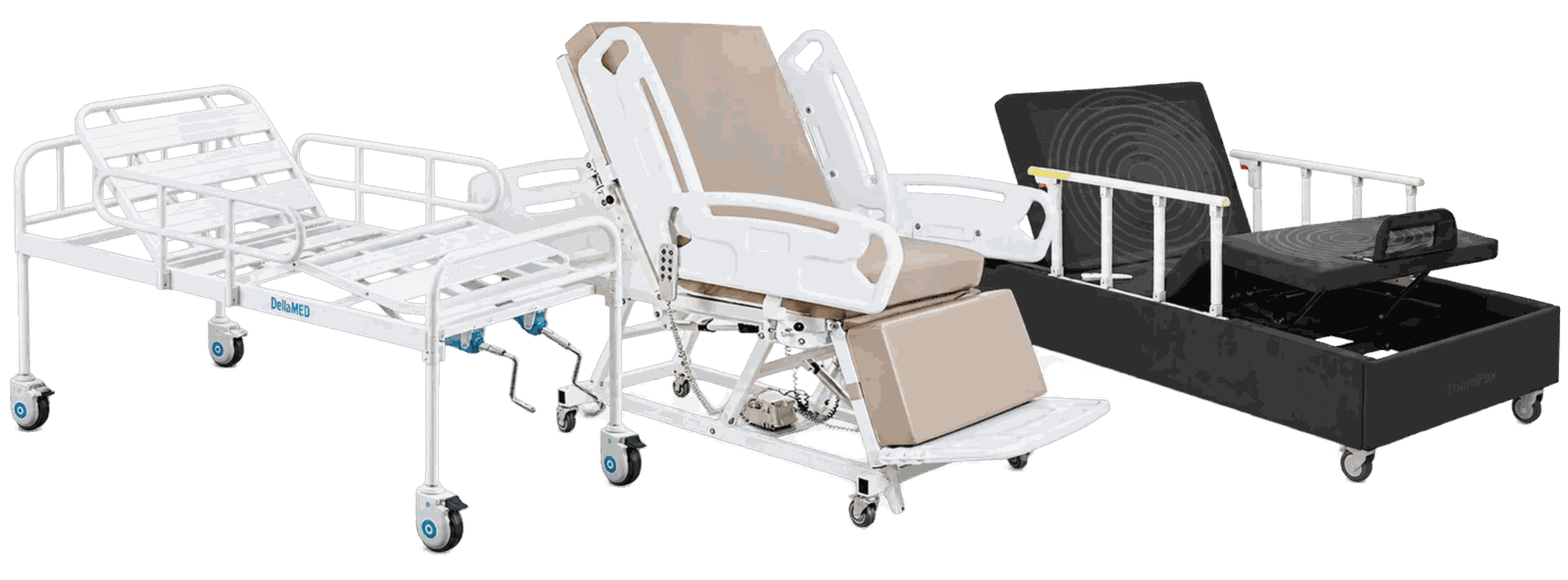 Linha de camas hospitalares Ortosena: manual, elétrica reclinável e motorizada